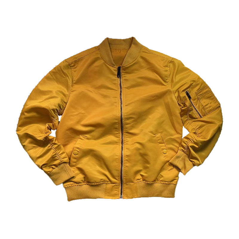 Herren nan leichte Nylon-Bomberjacke mit Ärmel-Reißverschlusstasche und elastischen Bündchen EB