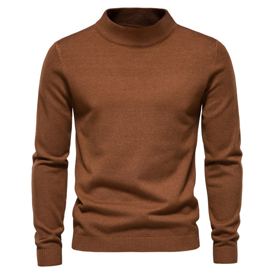 Herren eleganter Rollkragenpullover aus feiner Wolle EB
