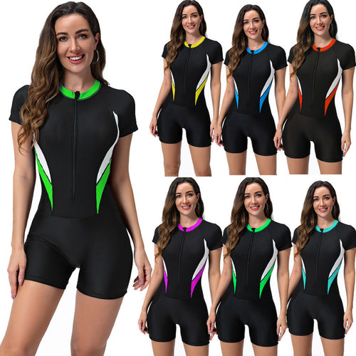 Damen Surfanzug mit kurzem Arm und sportlichem Schnitt EB