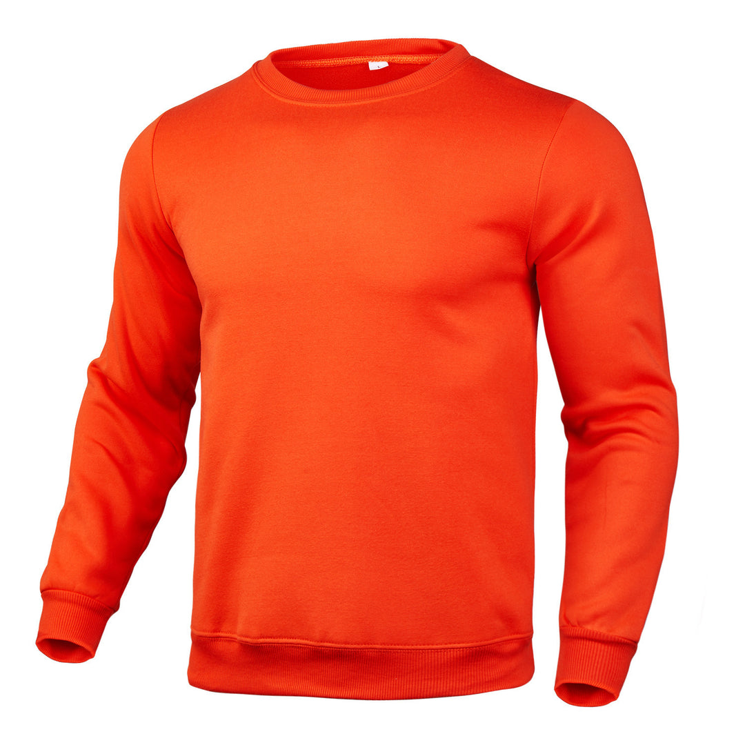 Herren nan klassisches Rundhals-Sweatshirt mit weichem Fleece-Innenfutter, geripptem Saum und verstärkten Nähten EB