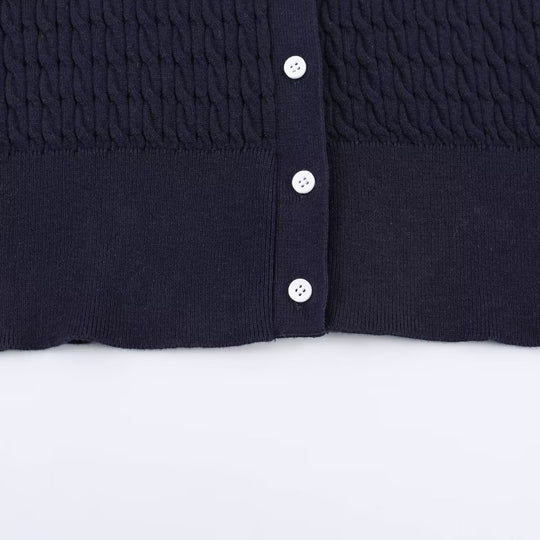 Damen Strickbluse mit eleganter Kragenverzierung EB
