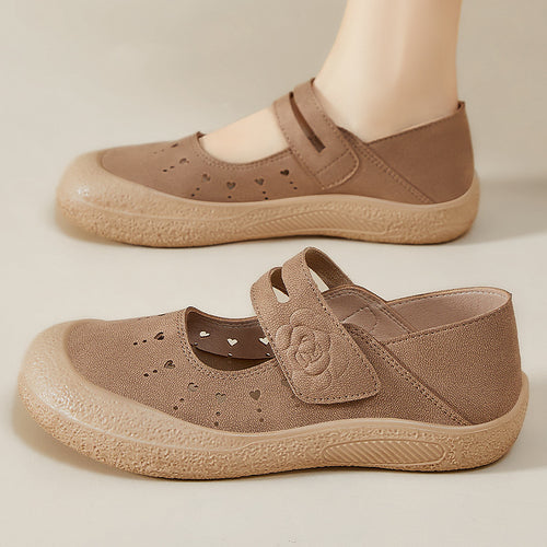 Damen Komfortable und stilvolle Ballerinaschuhe mit verstellbarem Riemen EB