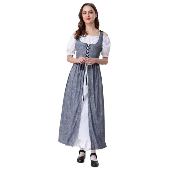 Damen Trachtenkleid mit romantischen Rüschendetails und bezaubernder Schnürung EB