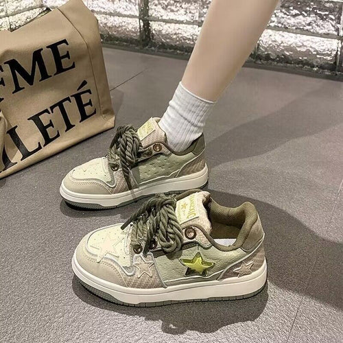 Damen Sportliche Freizeitschuhe mit modischem Sternen-Design EB