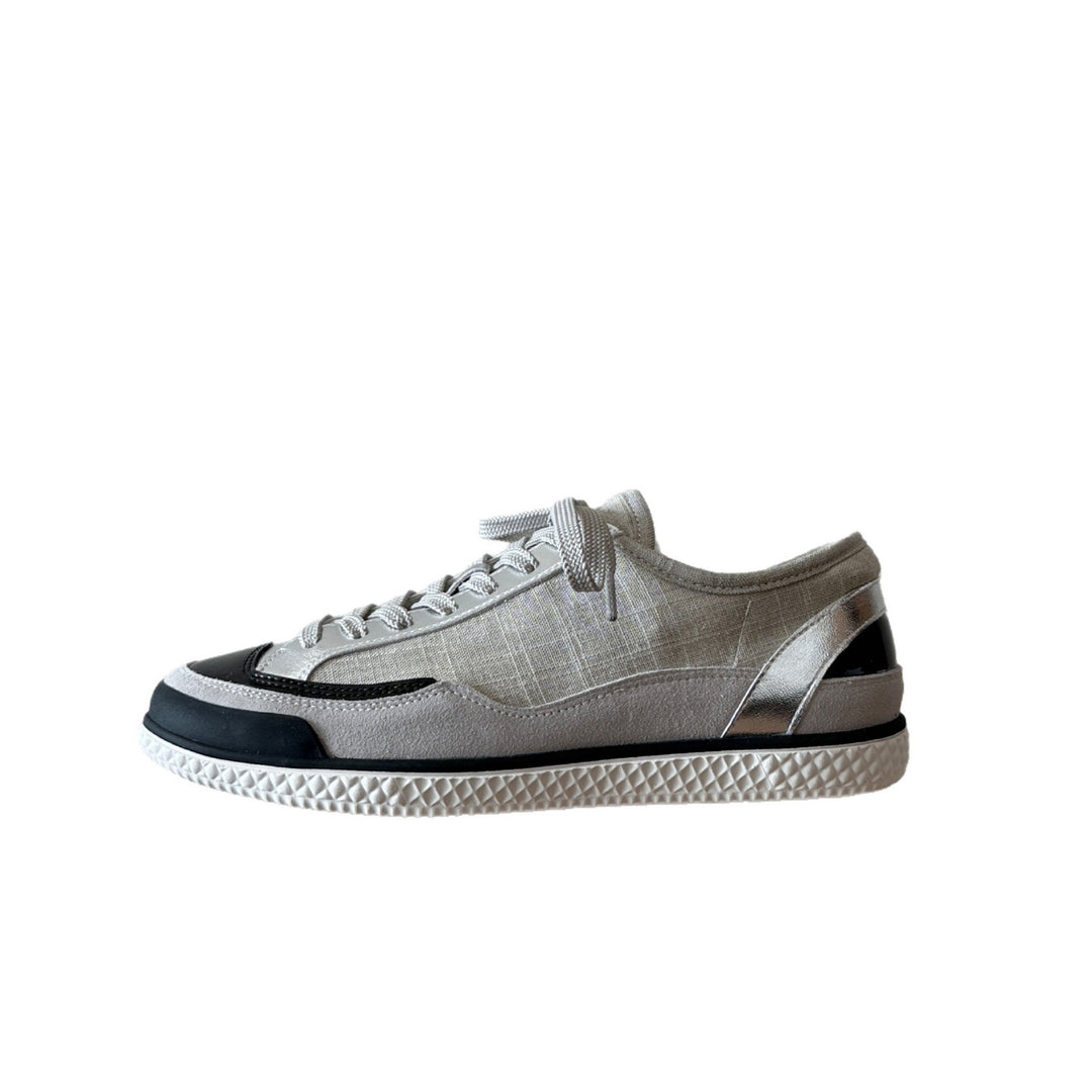 Damen Sportliche Sneakers mit moderner Canvas-Oberfläche und rutschfester Gummisohle EB