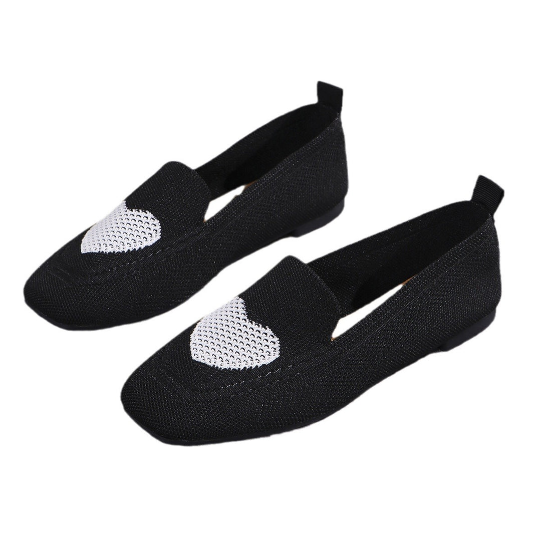 Damen Elegante Slip-On Ballerinas mit Herzdetails EB