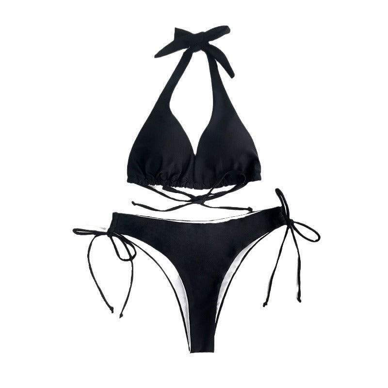 Damen Triangel-Bikini mit hohem Komfort und verspielten Bindebändern EB