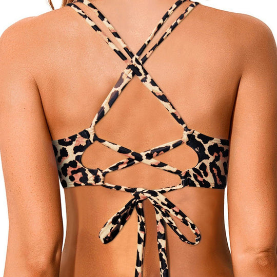 Damen Bikini-Oberteil mit aufregendem Animal-Print und komfortablem Schnitt EB