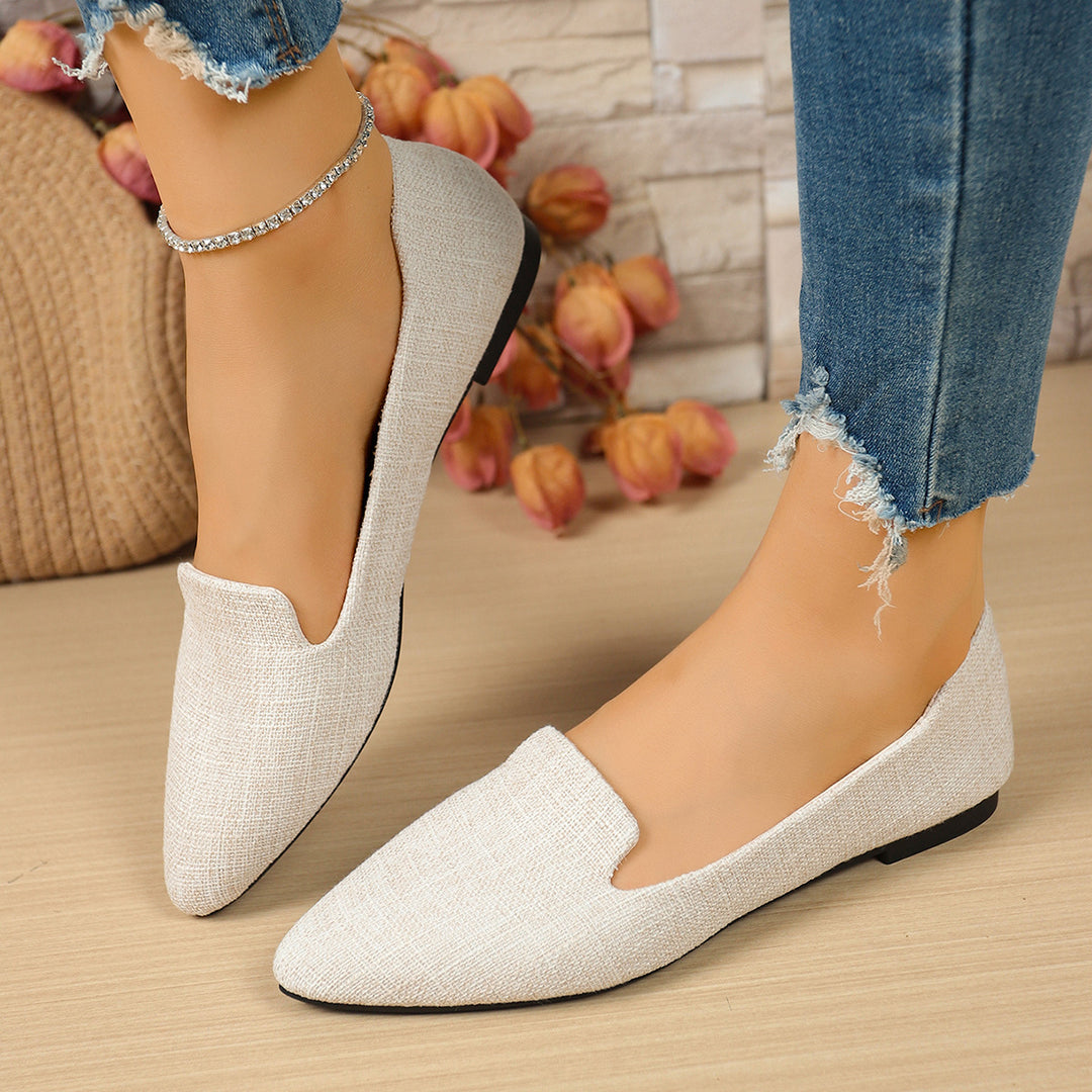 Damen modische Ballerinas mit elegantem spitzem Design EB