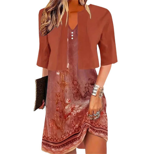 EB | Elegantes Langrock Zwei-Teile Kleid