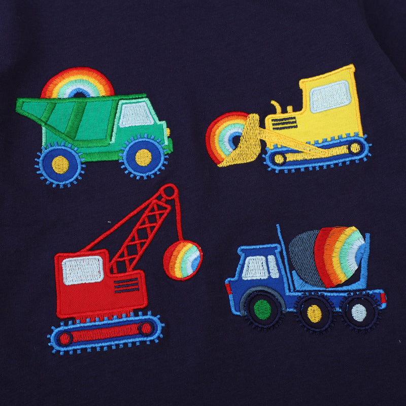 Jungen T-Shirt mit buntem Baustellenmotiv EB