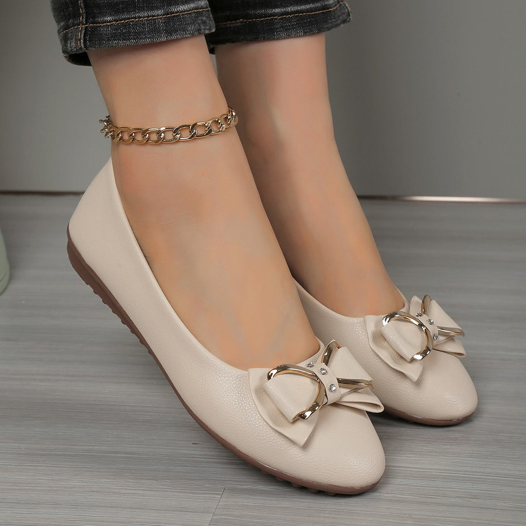 Damen Elegante Ballerinas mit modischem Schleifen-Detail EB