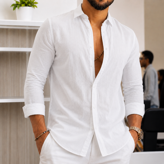 Herren Leichtes Leinenhemd EB