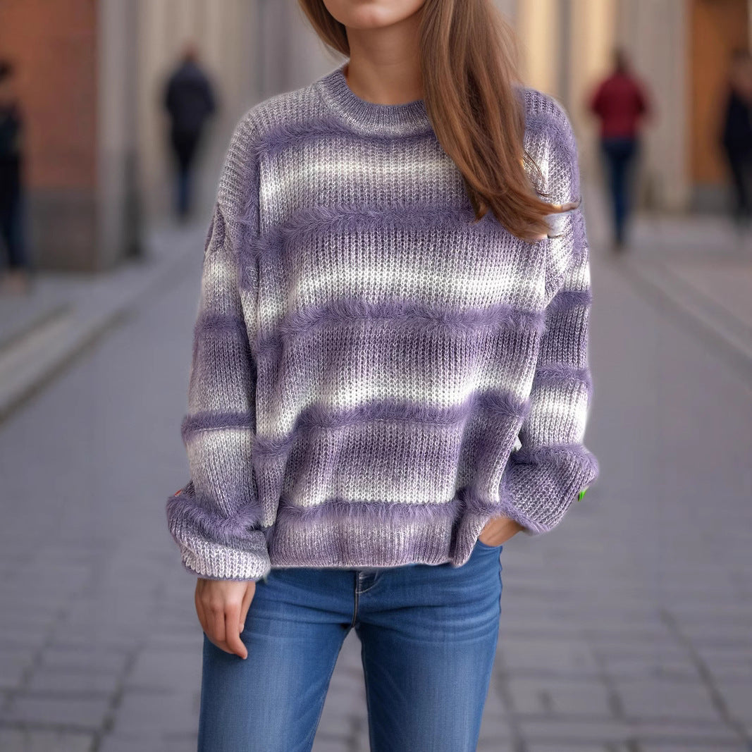 Damen kuscheliger Strickpullover mit Flair EB