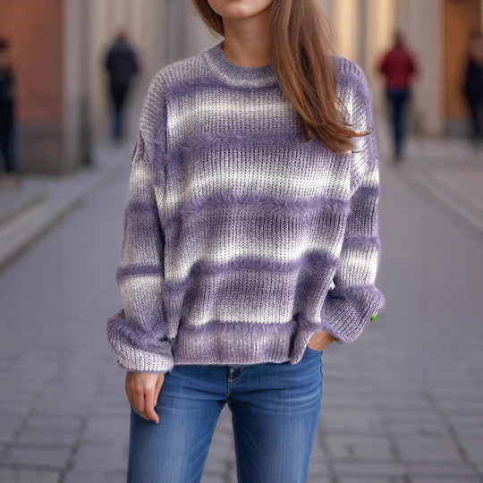 Damen kuscheliger Strickpullover mit Flair EB