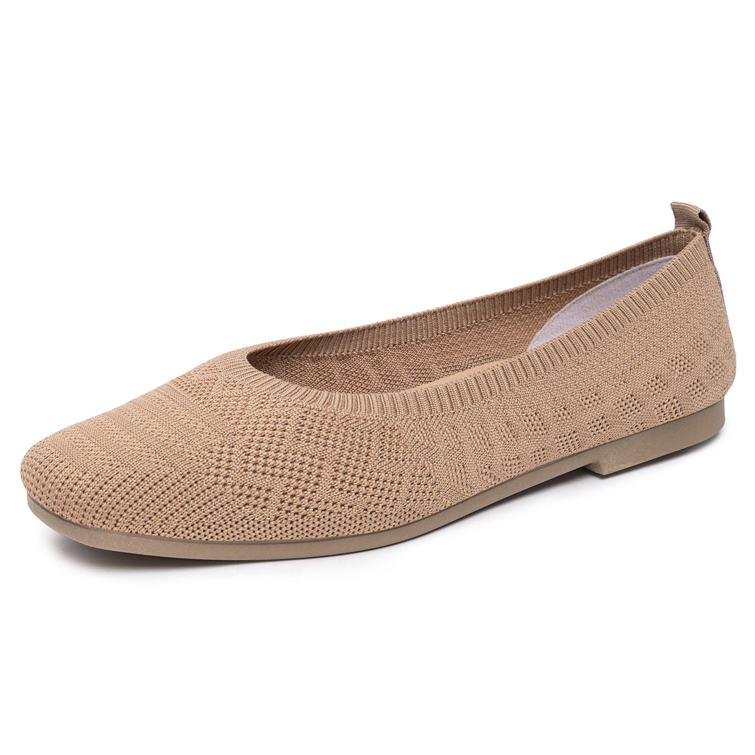 Damen Bequeme Strick-Ballerinas EB
