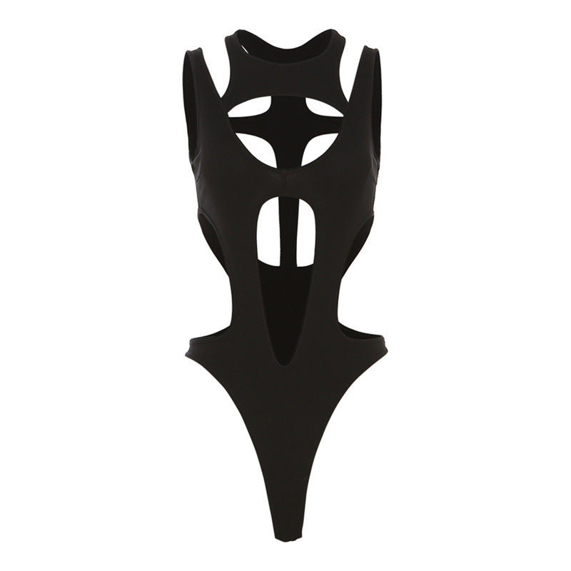 Damen sportlicher Cut-Out Badeanzug EB