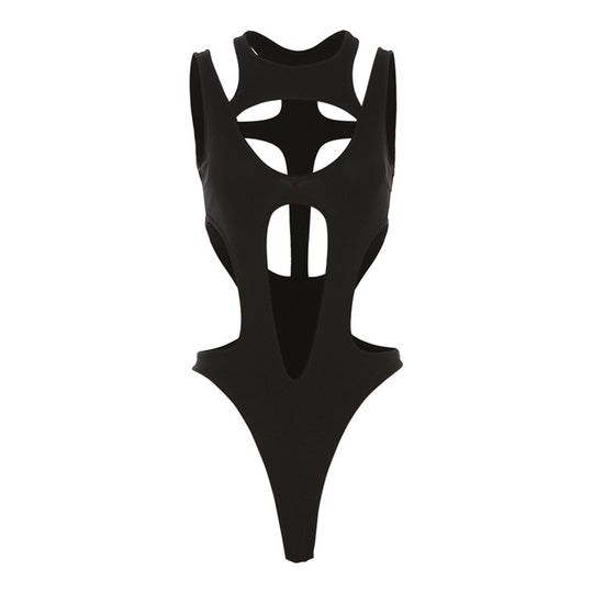 Damen sportlicher Cut-Out Badeanzug EB