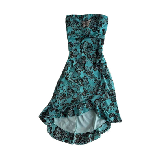 Damen Elegantes bodenlanges Kleid mit floralen Mustern EB