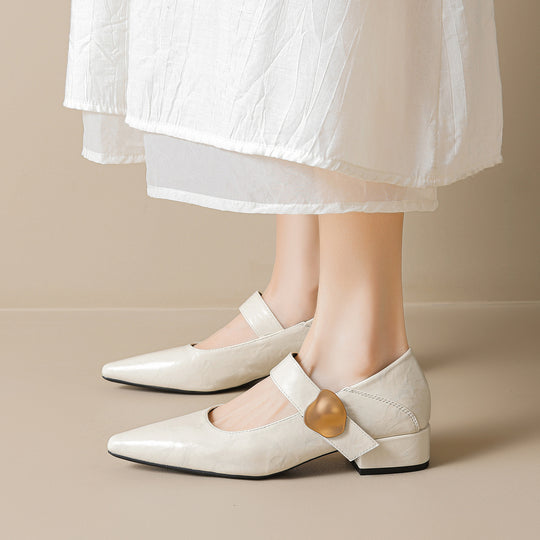 Damen elegante Slingback-Ballerinas mit angesagtem Riemen und modischem Akzent EB