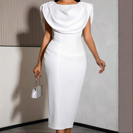 Damen Etuikleid mit eleganter Drapierung EB