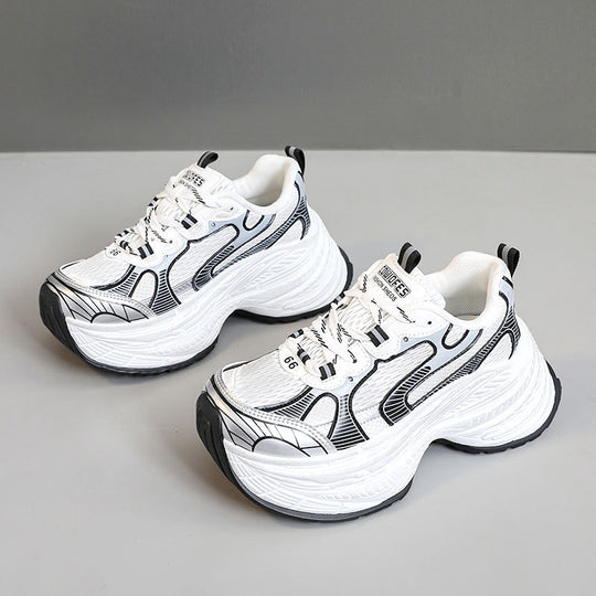 Damen Chunky Sneakers mit dämpfender Laufsohle und modischem Design EB