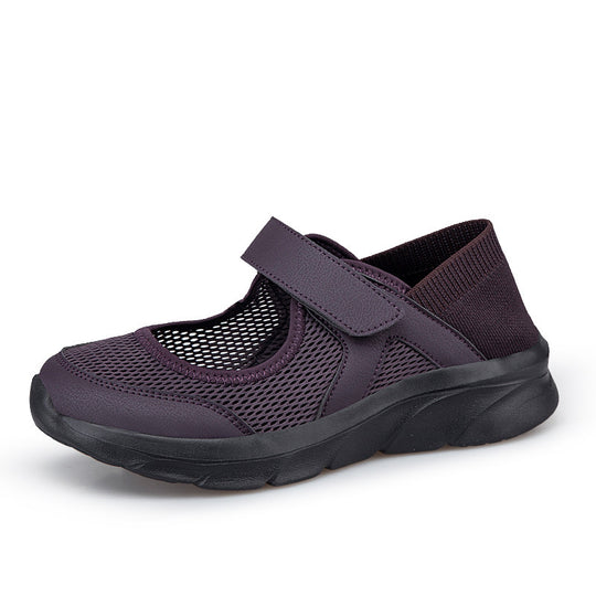 Damen Atmungsaktive Freizeitschuhe mit Klettverschluss und flexiblem Obermaterial EB