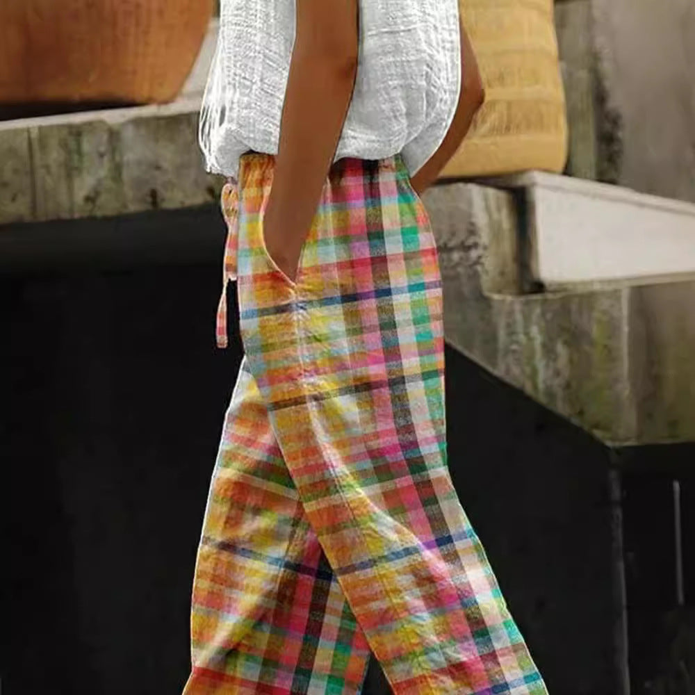 Damen Bequeme Karottenhose aus leichtem Material Heidi-Mode