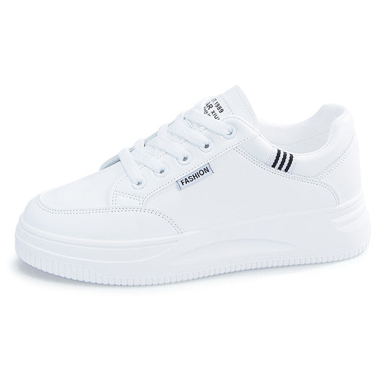 Damen Bequeme sportliche Sneakers mit dicker Plattformsohle EB