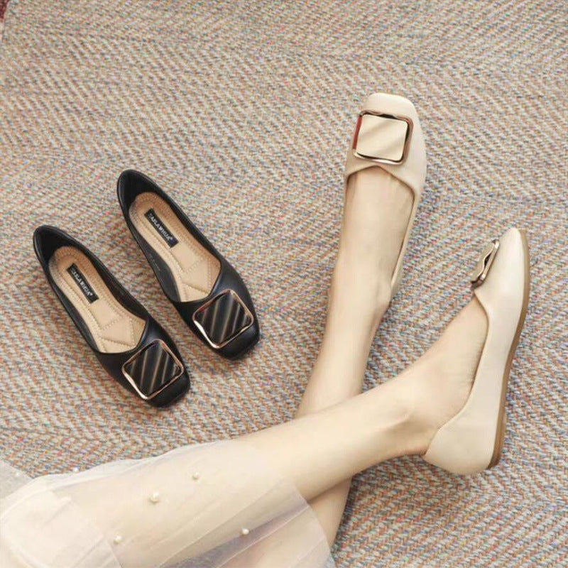 Damen Ballerinas mit elegantem Schnallenakzent EB