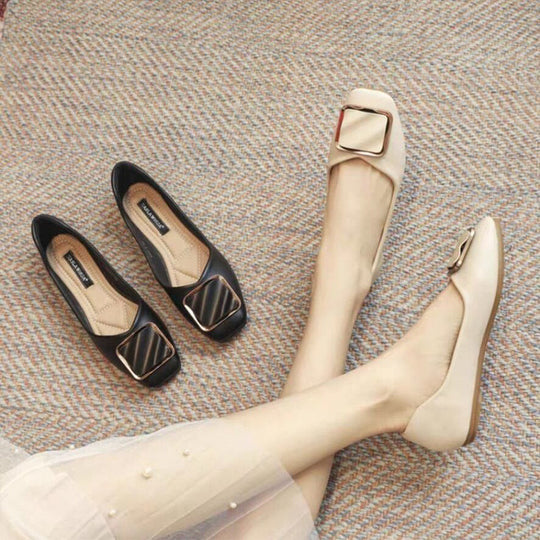Damen Ballerinas mit elegantem Schnallenakzent EB