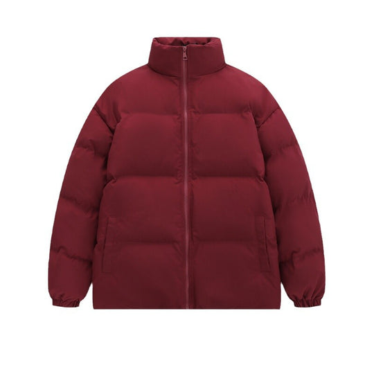 Unisex nan wattierte Steppjacke mit Stehkragen, zwei Taschen und elastischen Bündchen EB