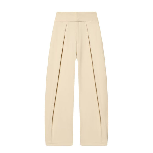 Damen elegante weite Hose mit feinen Falten EB