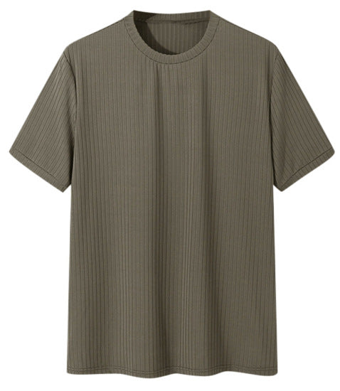 Unisex nan geripptes weit geschnittenes T-Shirt aus Baumwollmix EB