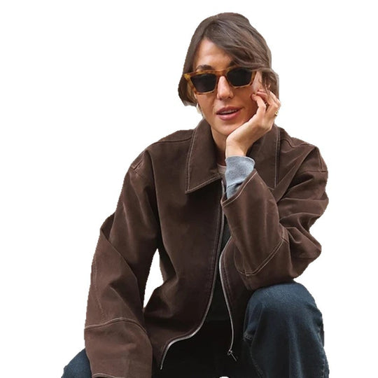 Damen Elegante und bequeme Wildlederjacke EB