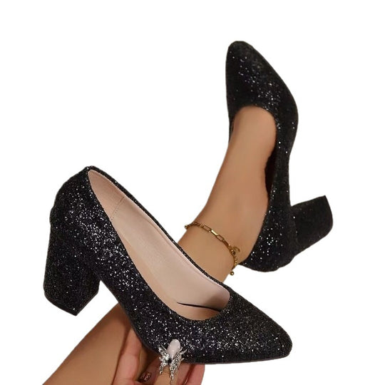 Damen Glitzernde High-Heel Pumps EB