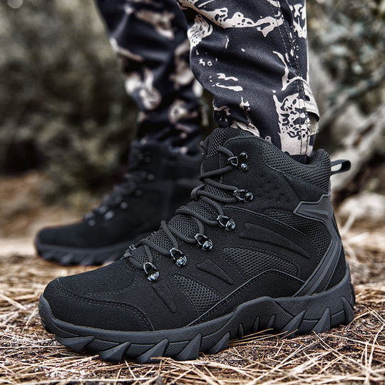 Herren Trekking-Stiefel mit atmungsaktiver Mesh-Oberfläche und griffiger Gummisohle EB