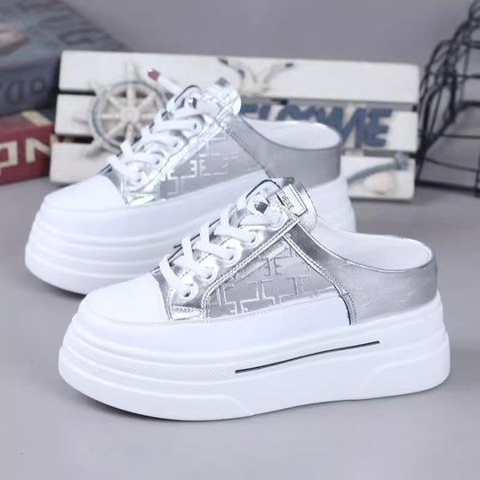 Damen Plateau Sneakers mit modischem Slingback-Design und atmungsaktiver Obermaterial EB