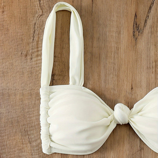 Damen Push-Up Bikini-Set mit modischem Knoten-Detail EB