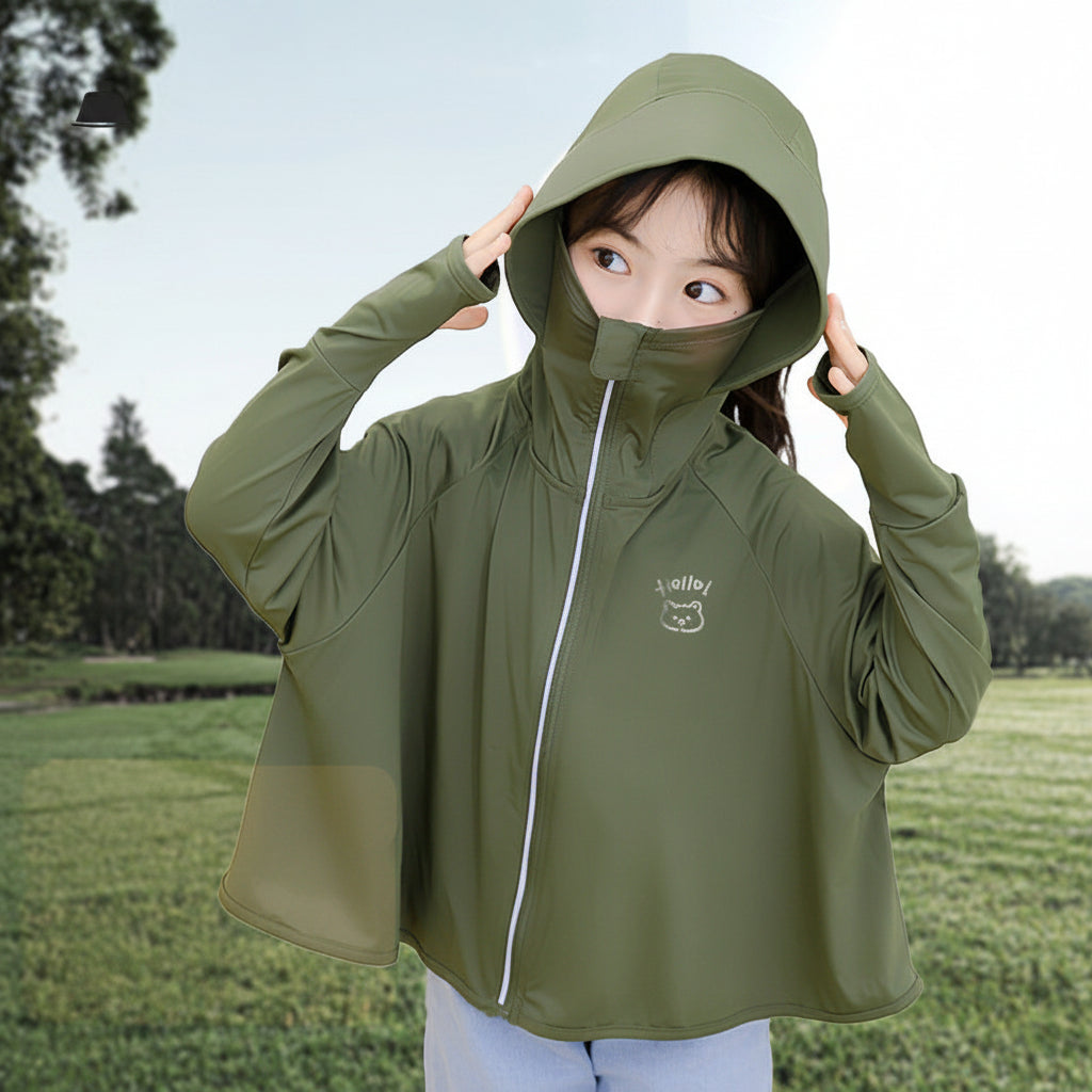 Damen leichte UV-Schutzjacke mit Kapuze EB