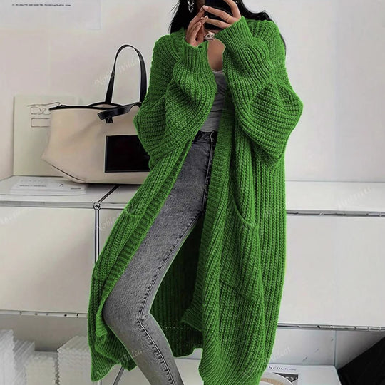 Damen Strickmantel im Oversized-Stil EB