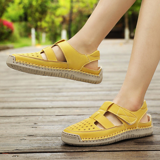 Damen Bequeme und luftige Freizeitsandalen mit ergonomischem Fußbett EB