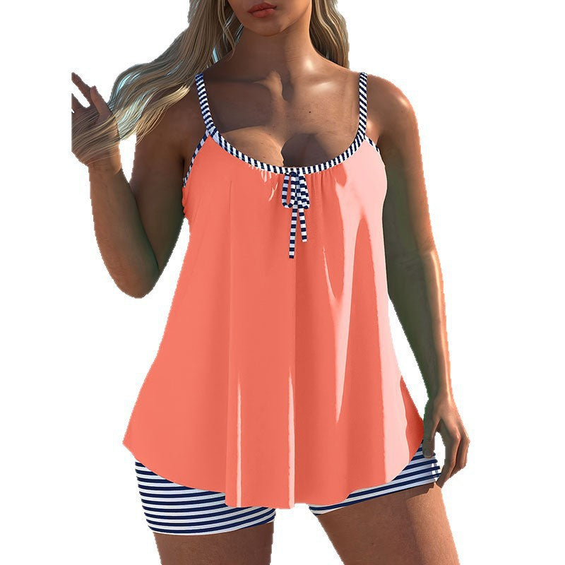 Damen Tankini mit modischem Oberteil und sportlichem Unterteil EB