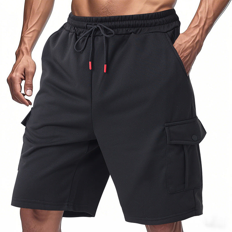 Herren funktionale Sportshorts mit praktischen Seitentaschen und elastischem Bund EB