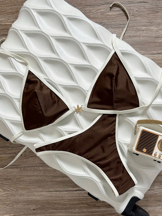 Damen Triangel-Bikini mit eleganter Rippstruktur EB