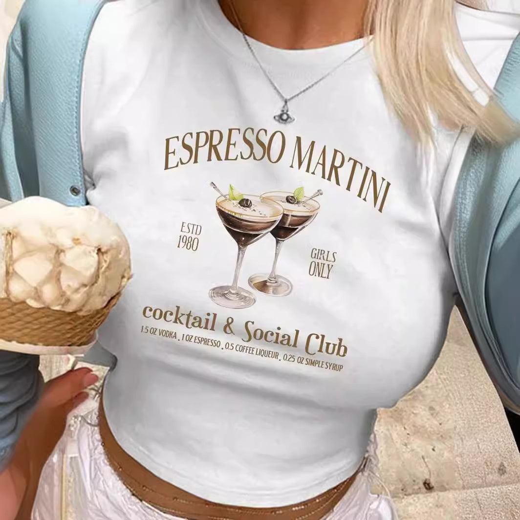 Damen Crop-T-Shirt mit kreativen Schleifen-Details EB