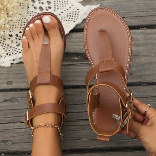 Damen Fußfreundliche Sandalen mit verstellbarem Riemendesign EB