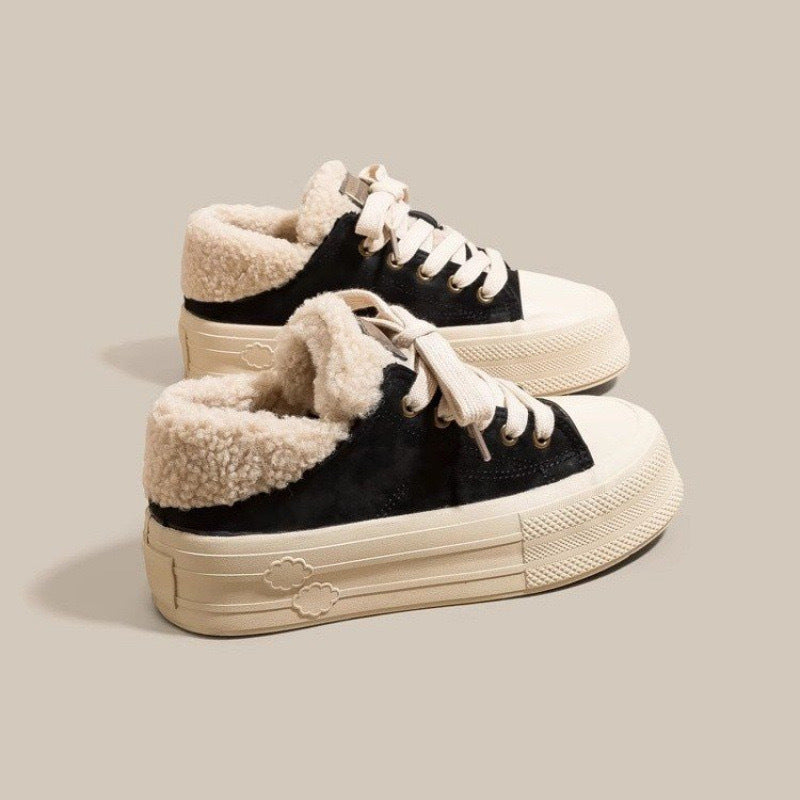 Damen Winterliche Sneaker mit kuscheligem Futter und rutschfester Sohle EB