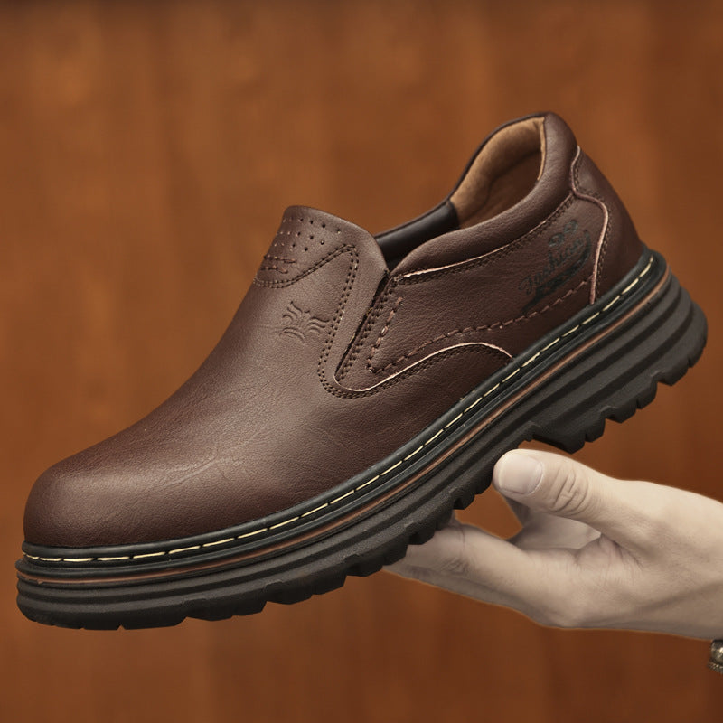 Herren Elegante Slip-On Schuhe aus hochwertigem Leder mit komfortabler Sohle EB