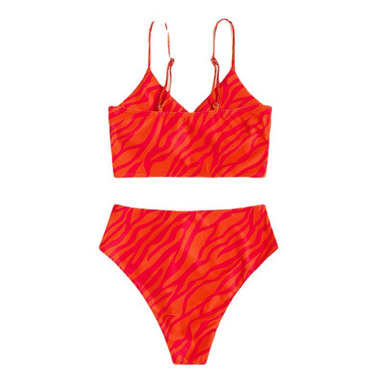 Damen Triangel-Bikini-Set mit modischem Wickelschnitt EB